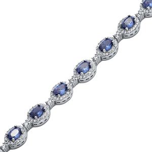 CZ Tanzanite Pierre Forme Ronde Tennis Bracelet 925 En Argent Sterling En Gros Fabriqué À La Main bijoux fins pour les femmes - Product Image 3