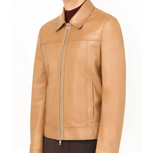 Nouveauté : Veste en cuir pour homme de haute qualité avec tissu en toile, imperméable et coupe-vent, service OEM disponible - Product Image 6