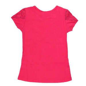Camiseta de Manga Corta Bordada para Niñas - Rosa - Product Image 2