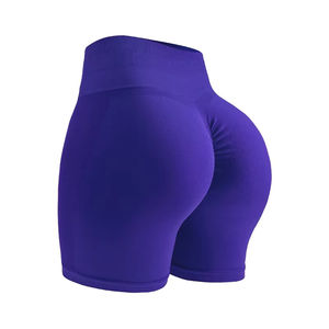 High Quality Women's Solid Spandex/Nylon <b>Gym</b> Yoga Shorts High Waist <b>Scrunch</b> Butt Biker Quick Drying Breathable Sports Pants - Product Image 6