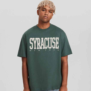 เสื้อยืดคอกลมทรงโอเวอร์ไซส์ทรงกล่องเสื้อยืดธรรมดาสำหรับผู้ชายเสื้อยืดผ้าฝ้าย100% ไหล่ตก - Product Image 2