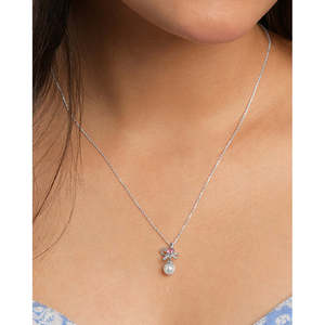 Pendentif Mirella en argent avec perle et chaîne, pendentifs et breloques raffinés - Product Image 4