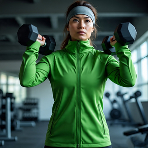 Chaquetas de entrenamiento con cuello levantado para mujer, entrenamiento atlético, ejercicio para correr, chaqueta deportiva, abrigos de entrenamiento con cremallera completa para mujer - Product Image 3