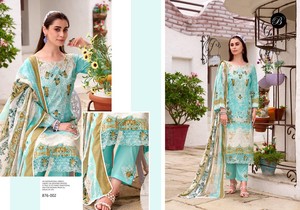 Collection Salwar Kameez en coton imprimé de qualité supérieure avec broderie Vêtements de travail pour fête Vêtements indiens et pakistanais - Product Image 4
