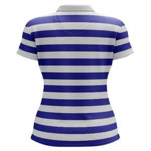 Personalizable con Logo y Diseño de Tiras Polo Camisa Mujer Algodón Bordado Logo Golf Wear Polos para Mujer - Product Image 2