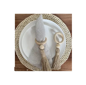Servilleteros con cuentas de madera, soportes de perlas para bodas, fiestas, piezas de diseño de cuentas, vajilla y decoración, soporte para obsequios - Product Image 4