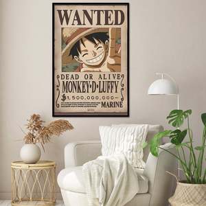 โปสเตอร์อนิเมะวันพีซ ลายตัวละครมังกี้ ดี ลูฟี่ ฉบับที่สอง - Product Image 1