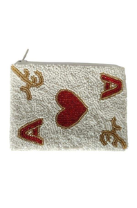 Bolsa de Monedas Bordada con Cuentas de Alta Calidad, Diseño IDALY, Estampado Naranja, con Cuentas de Semilla, Belleza por MD HANDICRAFTS - Product Image 5