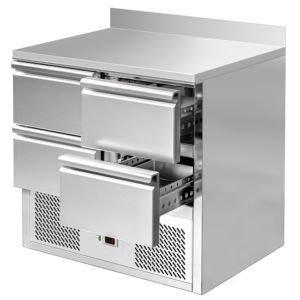 Réfrigérateur de comptoir commercial ECO - 900x700mm - avec 4 tiroirs - avec rebord - capacité 240 litres - Product Image 6
