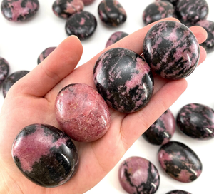 Piedra de Palma de Rodonita de alta calidad, cristal de Rodonita pulido, gran oferta - Product Image 3