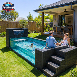 High End Boutique Hotel Feature Above Ground <b>Pool</b> with Acrylic Window Prefabricated Fiberglass Swimming <b>Pool</b> - Product Image 3