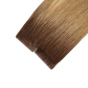 Double Drawn Remy Hair Weave Extensions 28 Inch for Ombre Dark <b>Brown</b> Caramel Blonde - Product Image 1