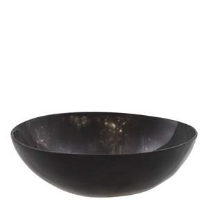 Bandeja Rústica Hecha a Mano de Cuerno de Búfalo para Decoración de Mesa, Bandeja Redonda de Cuerno de Buey para Servir Aperitivos, Frutas o Guarniciones - Product Image 1