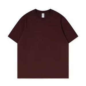 Camiseta personalizada para hombre de alta calidad, 250g, algodón puro, cuello redondo, manga corta, Color sólido, estampado, nuevo estilo, camiseta de manga corta - Product Image 4