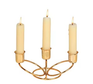 Bougeoir élégant en métal de qualité supérieure Centre de table de décoration artistique pour les salons élégants et l'ambiance lumineuse festive - Product Image 5