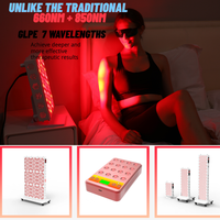 Panneau de luminothérapie infrarouge GLPE pour bureau, lumière rouge 630/660/810/830/850/940/1060nm, appareil LED de beauté et soulagement de la douleur à usage domestique, garantie 5 ans (États-Unis)