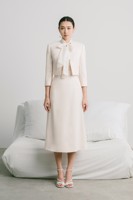 Faldas de diseño de lujo para mujer con chaqueta Fabricante de Vietnam Faldas para mujer LISA FALDA DE LONGITUD MEDIA 60% Triacetato 40% Poliéster