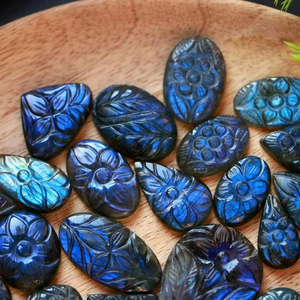 Cabujón de labradorita Natural de alta calidad, piedras preciosas sueltas de fuego múltiple, Material de ópalo pulido de tamaño de forma de mezcla perforada gratis - Product Image 3