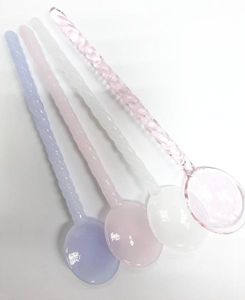 Cuillère en verre borosilicaté réutilisable pour les smoothies et la bière - Product Image 1