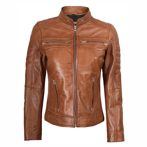 Blouson en cuir pour femmes pour moto, vêtements imperméables, blouson en cuir pour femmes pour course automobile, à vendre - Product Image 1