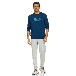 Sudadera de cuello redondo para hombre con ajuste relajado y color sólido para un estilo sencillo y cotidiano, sudadera con hombros caídos para hombre - Product Image 4