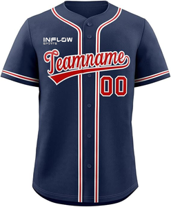 Camiseta de Béisbol Personalizable para Hombre, con Botones, Estampado por Sublimación, Ajustada, Estilo Jersey - Product Image 1