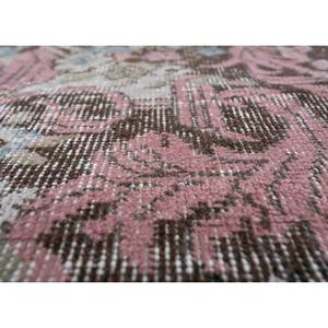 พรมขนสัตว์ถักมือสไตล์วินเทจ สีเบจ-น้ำตาล ลายเหรียญตรา สำหรับห้องนั่งเล่น ห้องโถง ทางเดิน รูปทรงสี่เหลี่ยมผืนผ้า ดีไซน์นามธรรม รุ่น Pae-2183 - Product Image 3