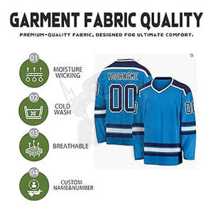 เสื้อเจอร์ซี่ฮ็อกกี้น้ำแข็งระบายอากาศได้ดีคุณภาพสูงสำหรับทีมออกแบบได้ตามต้องการเครื่องแบบตาข่าย - Product Image 3