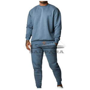 Survêtements pour hommes de qualité supérieure vêtements de rue vêtements de jogging en molleton de coton personnalisés tenue d'entraînement à col rond avec conception de services OEM à la mode - Product Image 6