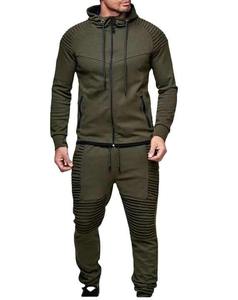 Combinaison d'athlétisme 350 g/m² avec logo personnalisé Survêtement uni pour hommes Pantalon de sport et de remise en forme Ensemble deux pièces Survêtement pour hommes pour l'hiver - Product Image 4