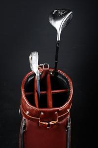 Limited Reddish Brown Color Handmade <b>Leather</b> <b>Golf</b> <b>Bag</b> Stand Personalization LGB-0029 - Product Image 4