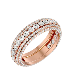 Elegant 5.60ct Round Diamond 14K RoseGold IGI Certified Band Rings <b>for</b> <b>Men</b> and Women-<b>Wedding</b>/<b>Gift</b> Occasion - Product Image 2