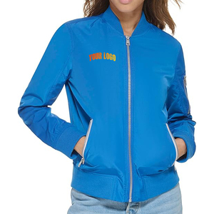 Venta al por mayor de moda para mujer Varsity chaqueta de alta calidad de gran tamaño Bomber chaqueta de béisbol elegante mezcla de lana Letterman prendas de vestir exteriores - Product Image 1