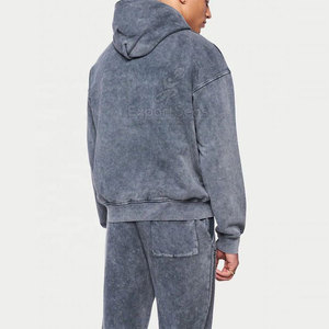 Chándal de lavado ácido Streetwear con aspecto moderno y forro interior suave, chándal de lavado ácido acogedor para hombres - Product Image 3