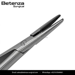 Portaagujas Castroviejo T/C de 7 pulgadas, recto, con bloqueo, de carburo de tungsteno, para cirugía dental, de primera calidad - Product Image 2