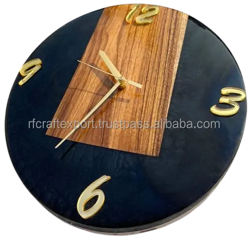 Décoration murale moderne en bois Horloges de créateur Meilleure finition Salon Décoration intérieure Ferme Design d'Inde par RF Crafts