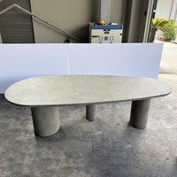 Preiswert Großhandel Schlussverkauf Outdoor Beton Esstisch Zementmöbel kundenspezifische Verpackung