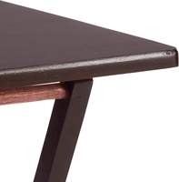 Tables de plateau de télévision pliantes rectangulaires naturelles avec support de rangement 15 D x 19 W x 26 H portables et pratiques pour les repas