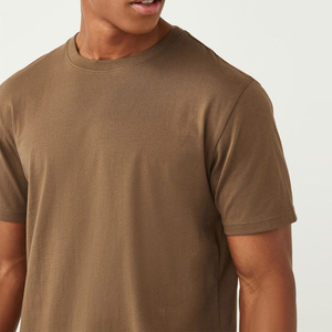 Camiseta de Cuello Redondo 100% Algodón para Hombre, con Logotipo Personalizado, Lisa, Informal, Ligera, para Verano, Venta al Por Mayor - Product Image 4