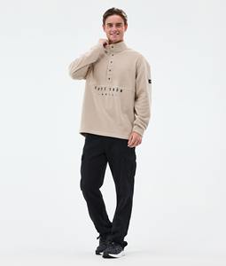 Dope Fleece Sweater Hombres Sand Sudaderas con capucha de buena calidad Personalizadas/En blanco Liso/Abotonado Sudadera con cuello inverso para hombres Montec - Product Image 3