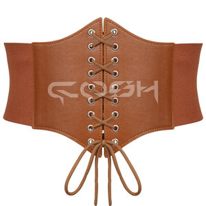 Corsé Steampunk de Torso Corto Marrón, Cinturón de Entrenamiento de Cintura - Product Image 1