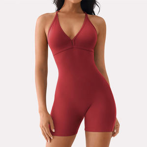 ชุดหมีและจั๊มสูทสำหรับเล่นโยคะของผู้หญิงชุดหมีสำหรับเล่นกีฬายืดได้ควบคุมหน้าท้อง - Product Image 3