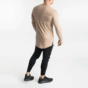 Camisetas de Manga Larga con Cuello en V para Hombre, Personalizadas con Logotipo, al por Mayor, de Moda, Hechas a Medida, Antiarrugas, Transpirables y de Secado Rápido - Product Image 2