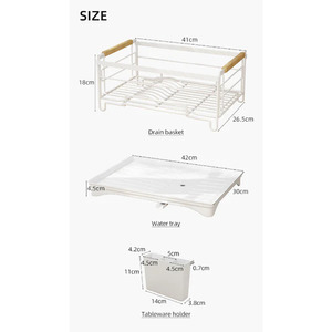 Estantes para platos blancos de diseño funcional que combinan estilo y utilidad Estantes para platos secos, limpios y elegantes para una cocina impecable - Product Image 5