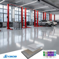 Peinture pour sol de garage commercial à haute teneur en solides, revêtement durable à base d'époxy, couche de finition brillante en polyuréthane résistante aux intempéries