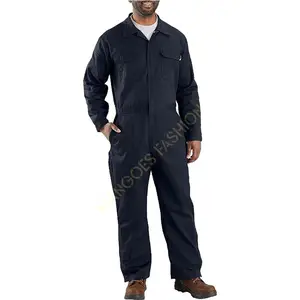 High-Quality Men's Flame Resistant Loose Fit Twill Coverall Overall Workwear Disposable Coverall Suit - Hot Sale
