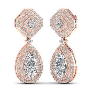 REYES Precio al por Mayor, Pendientes Colgantes de Oro Sólido de 14K con Diamantes Cultivados en Laboratorio CVD HPHT para Mujer, Joyería Fina Personalizada OEM ODM - Product Image 5