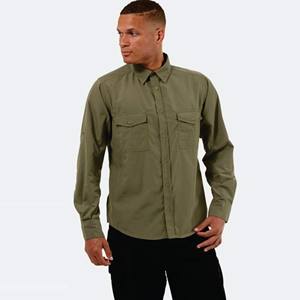 Nueva tendencia, camisa de manga larga y larga, ropa de trabajo para hombres, Camisa de algodón informal para exteriores con varios bolsillos de gran tamaño para hombres - Product Image 1