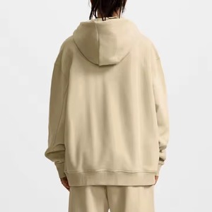 370grams Heavy Cotton <b>Black</b> Men's Hoodie Thick Heavyweight Custom Logo Design High Quality OEM Service Winter Solid <b>Fleece</b> - Product Image 5