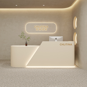 Petit bureau de réception moderne pour salon de beauté, spa et <span class=keywords><strong>magasin</strong></span> de détail Présentoir de comptoir avant - Product Image 3